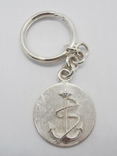 Anchor With Rope: 925 Silver Keychain - Marina - Sailor - Maritime