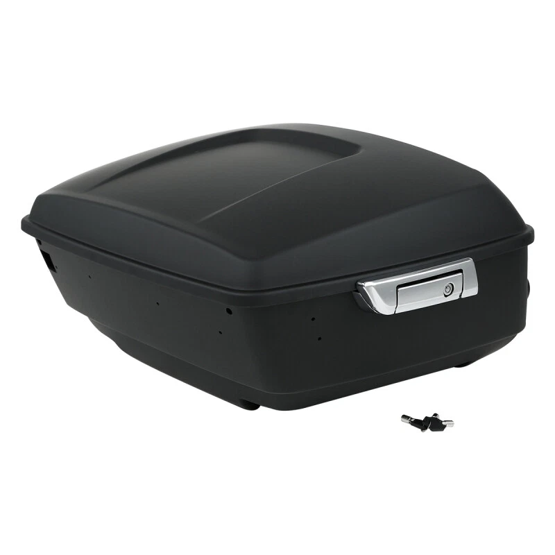 Matte Black King Trunk Backrest Mount Top Rack Fit For Harley Fat boy 08-16 - Image 2 of 4