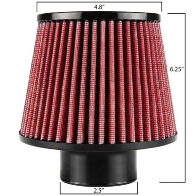 NEW DC Sports 2.5'' Universal Cone High Flow Air Filter DC-RAF250 Washable