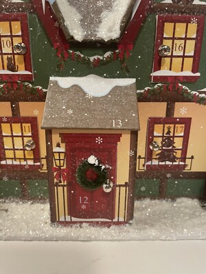 Kirkland Village Advent Calendar Dickens Christmas Wooden Building