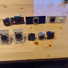 Asst Chassis Jack Panel Mount Connectors Lot Of 9 Items