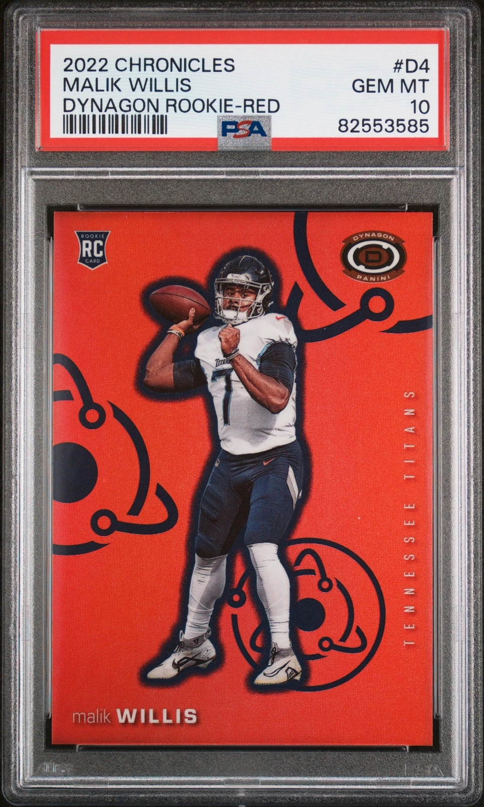 Malik Willis Panini Chronicles Dynagon Rookies #D4 Red