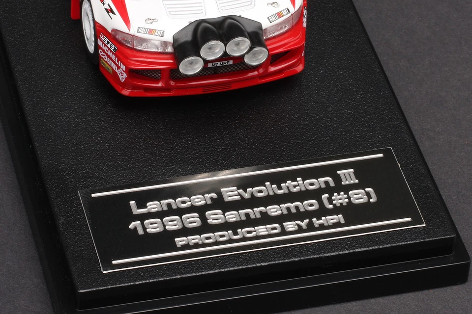 Last One - Mitsubishi Lancer Evo III #8 1996 Sanremo Rally - HPI #8556 1/43 - Imagem 4 de 4