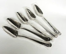 Set of 5 Stainless Steel Grapefruit Spoons w/ Serrated Edge for Citrus Fruit (B1