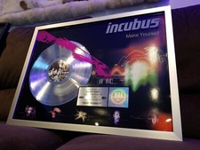 INCUBUS RIAA PLATINUM RECORD AWARD 1 MILLION ALBUMS SOLD MAKE YOURSELF VERY RARE