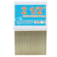 2-1/2" FINISH NAILS 16GA 316SS 2,000ct | MB16-212B4
