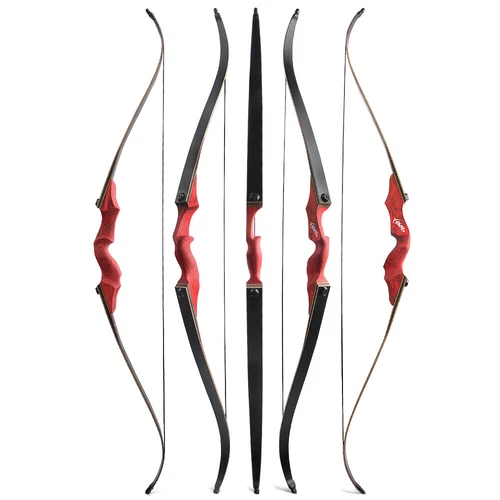 25-60lbs Recurve Bow 60" Takedown Hunting Bow Archery Target Shoot BLACK HUNTER - Picture 7 of 19