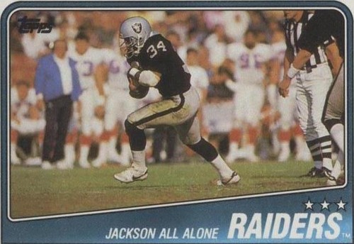 1988 Topps #325 Bo Jackson Los Angeles Raiders Team Leaders All