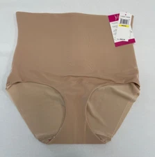 NWT yummie tummie BM1002 Briefie Firm Control Hi Waist Brief Nude Med MSRP $44