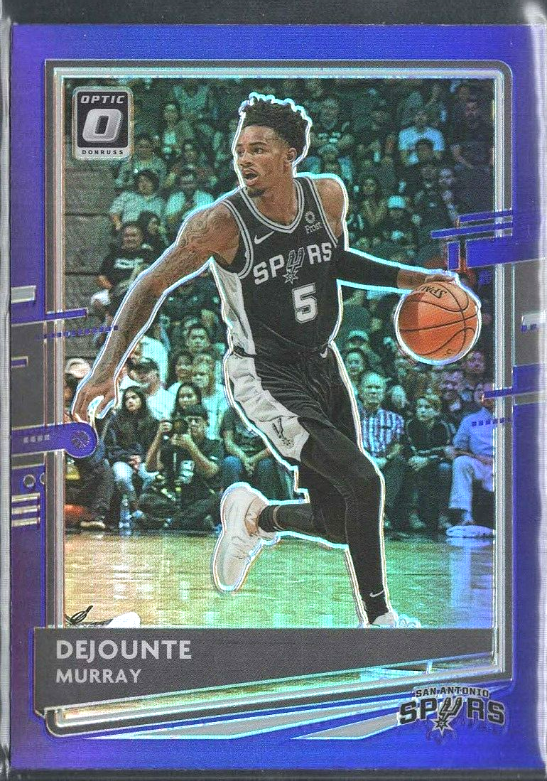 2020-21 Panini Donruss Optic Dejounte Murray #93 Purple HOLO PRIZM Spurs NBA