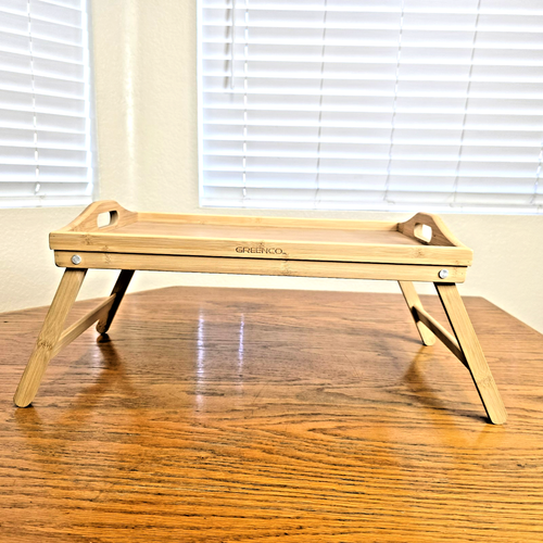Bamboo Breakfast In Bed Tray Folding Legs with Handles Serving Tray ...