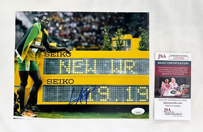 Usain Bolt Signed 8x10 Photo Olympics Gold JSA 36 COA