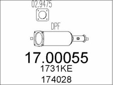 FILTRE à PARTICULES (FAP) PEUGEOT 407 2.0 HDI 135,407 SW 2.0 HDI 135