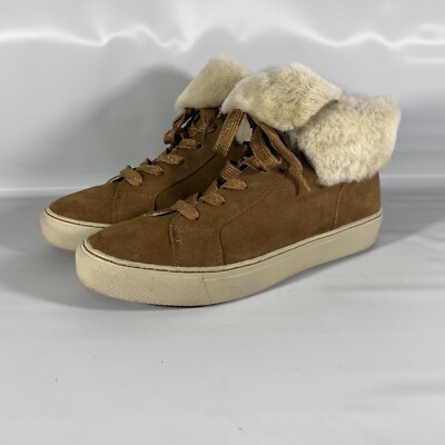 COUGAR Downey Hi-Top Faux Fur Suede Boots Shoe Hazel Woman s Size 8M n