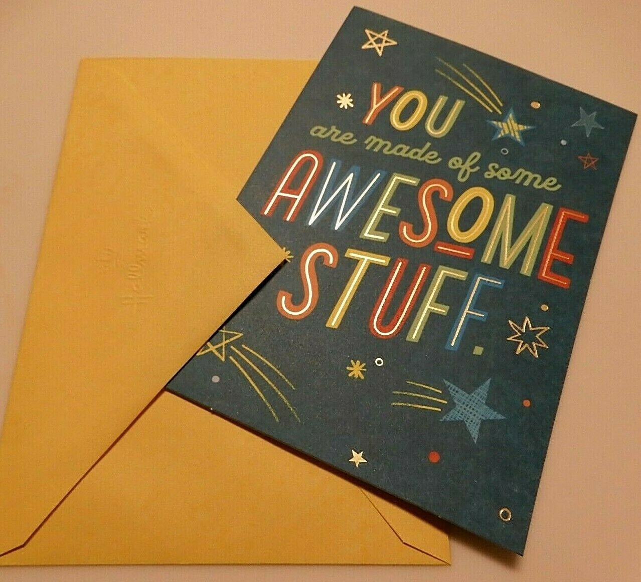 4 Cards Hallmark Heartline Encouragement You are made of some AWESOME STUFF eBay