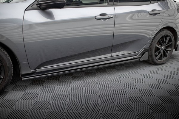 Maxton Design Seitenschweller Ansatz (Paar) + Flaps Passend FüR Honda Civic Spor-image