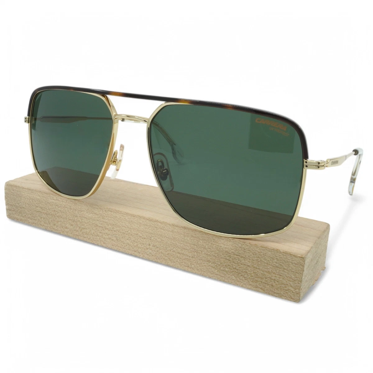 Carrera 304/S J5G – Occhiali Da Sole Uomo In Metallo, Geometrici, Lenti Oro, Taglia 59mm