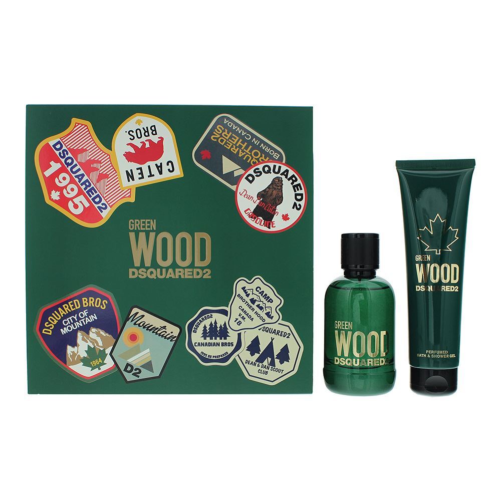 Dsquared2 Green Wood Eau De Toilette 100ml + Shower Gel Gift Set