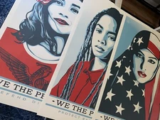 Shepard Fairey Obey Giant WE THE PEOPLE Art Print Poster SET Of 3 Prints 24X36