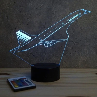 JNB-MAKER Lampe illusion 3D Avion Concorde