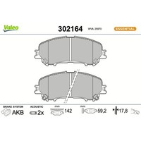 Valeo 302164 Bremsbelagsatz FüR Renault Kadjar Koleos I HA HL HC Bremse