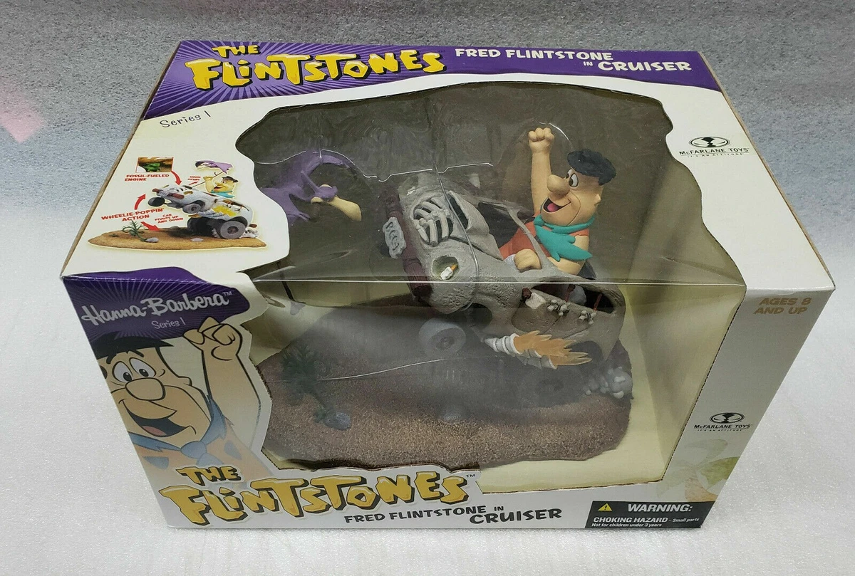 MCFARLANE HANNA BARBERA FRED FLINTSTONES CRUISER DELUXE CAJA SET FIGURA DE...