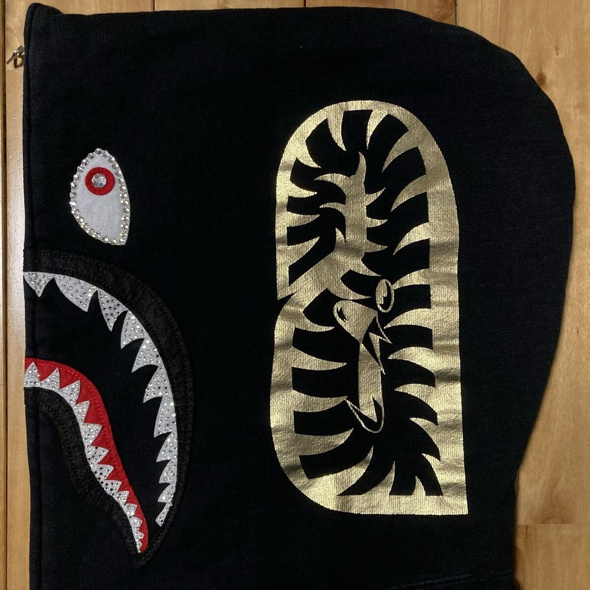 BAPE CAMO Swarovski Shark Full Zip Hoodie A Bathing Ape Size XL | eBay