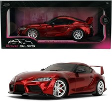 Pink Slips - 118 Toyota Supra Mk5 Diecast Car Candy Red New Toy Toy Car