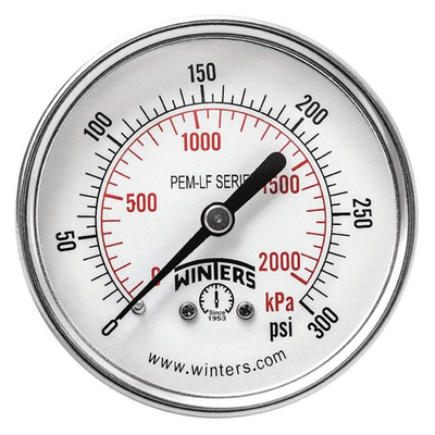 #ad #ad WINTERS PEM1442LF GaugePressure2 1 2in.0 to 300 psi 36TV91 $14.99