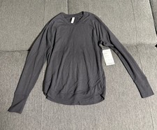 ATHLETA Mindset Sweatshirt Womens Sz Small Black Pullover Crew SOFT