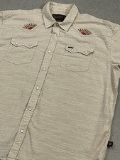 Howler Brothers Shirt XL Cross Cut Deluxe Rising Suns Embroidered Pearl Snap