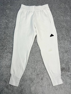 Adidas Z n e Premium Sweatpants Mens Small White Cotton Aeroready Tapered Leg