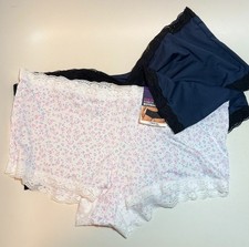 NWT 3-Pack of Maidenform One Fab Fit Stretch Micro Boyshort Panties Size 9/2XL