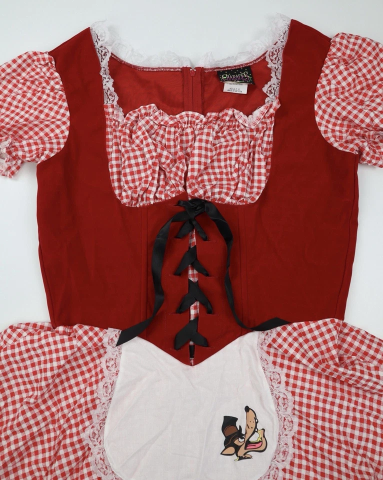 Vintage 90s Charades Red Riding Hood Adult XL Sexy Corset Dress Costume EUC - Image 4 of 4