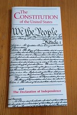 Constitution of the United States  Declaration of Independence Bicentennial Ed