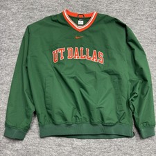 Vtg Nike Center Swoosh University of Texas Dallas Pullover windbreaker XL UTD