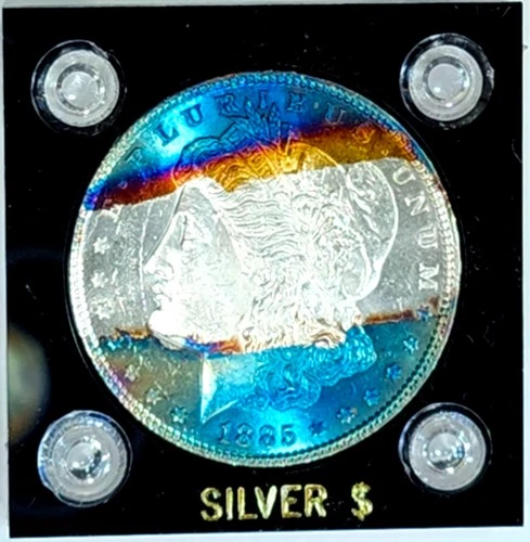 1885-P Ch /Gem BU Rainbow Tape Toned PL ++ / DMPL  Old Collection