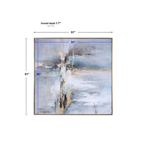 Uttermost Road Less Traveled Contemporary Wood and Canvas Abstract Art in Gray - Picture 10 of 10