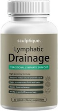 NEW Sculptique Lymphatic Drainage Capsules with Dandelion Cleavers, 60 Count