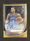 2025-26 Bowman Chrome Gold Shimmer Refractor Auto 19/50 Dillon Jones OKC Thunder