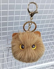 Cute Plush Cat Pom Pom Keychain Charm