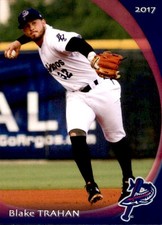 2017 Pensacola Blue Wahoos Grandstand #30 Blake Trahan Kinder Louisiana LA Card