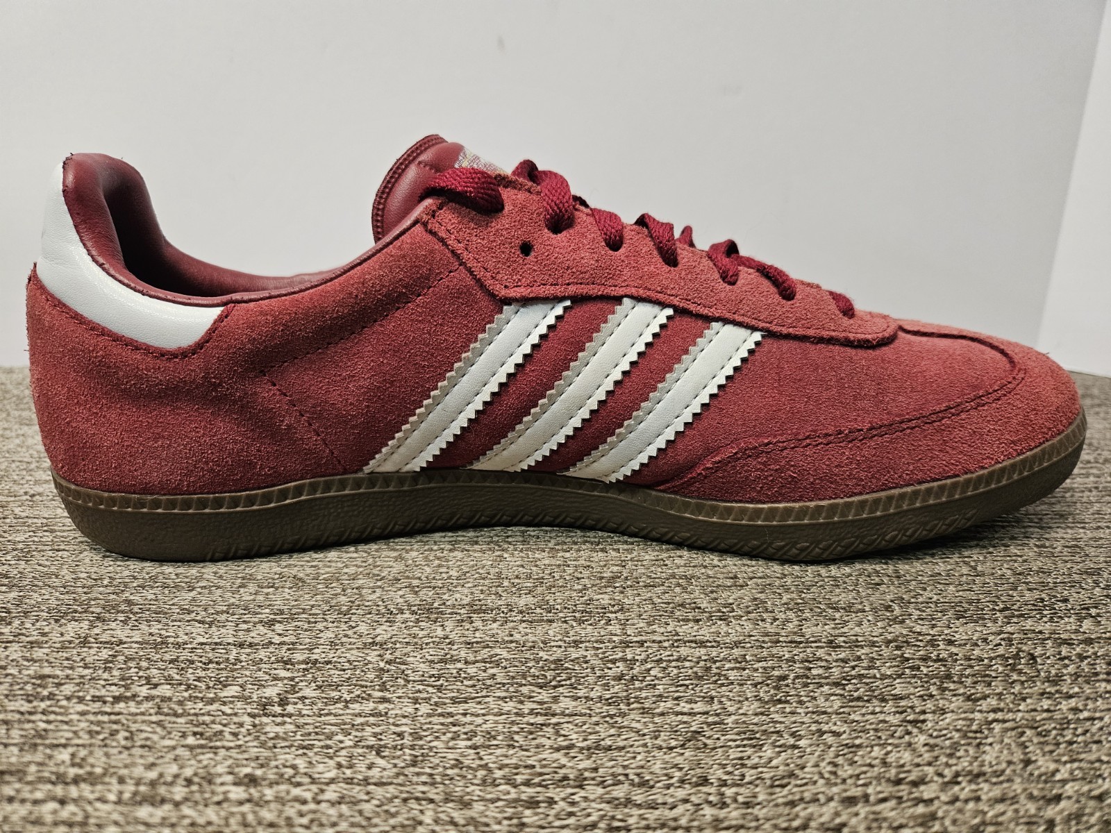 Rare Adidas Samba OG Suede 1949 Cardinal Red Men's Sneakers 9.5 image 3