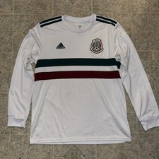 Adidas 2018 World Cup Mexico Away Kit Warmup Jersey Climachill Large White Green
