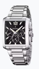 Festina On The Square Uhr F20635/4 Black mit Stahlband