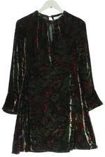 SANDRO PARIS Robe à manches longues Dames Robe T EU 36 noir-vert-rouge élégant