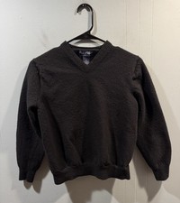 Kids Davis  Squire 100 Merino Wool Sweater, Size XL Black Long Sleeve Style