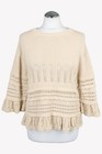 Rich & Royal Damen Oberteil Gr. 40 (L) Beige Oberteil Bluse Blouse Top 3/4 Ärmel
