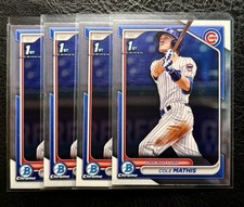 2024 Bowman Draft Chrome #BDC-81 Cole Mathis Chicago Cubs Lot Of 4 Base Cards