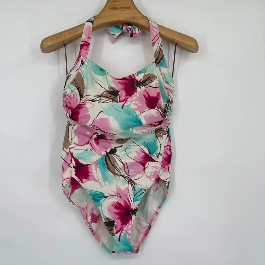 FANTASIE of ENGLAND 泳衣 真丝裹身遮瑕粉色花卉 尺寸 10 34D — 第 3/4 张图片